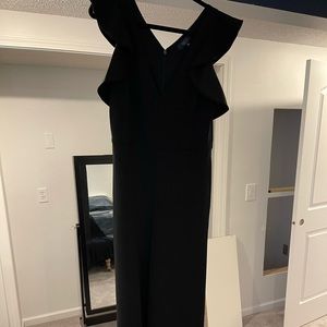 Stunning Vneck black jumpsuit - large